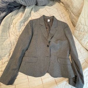 J crew gray herringbone blazer